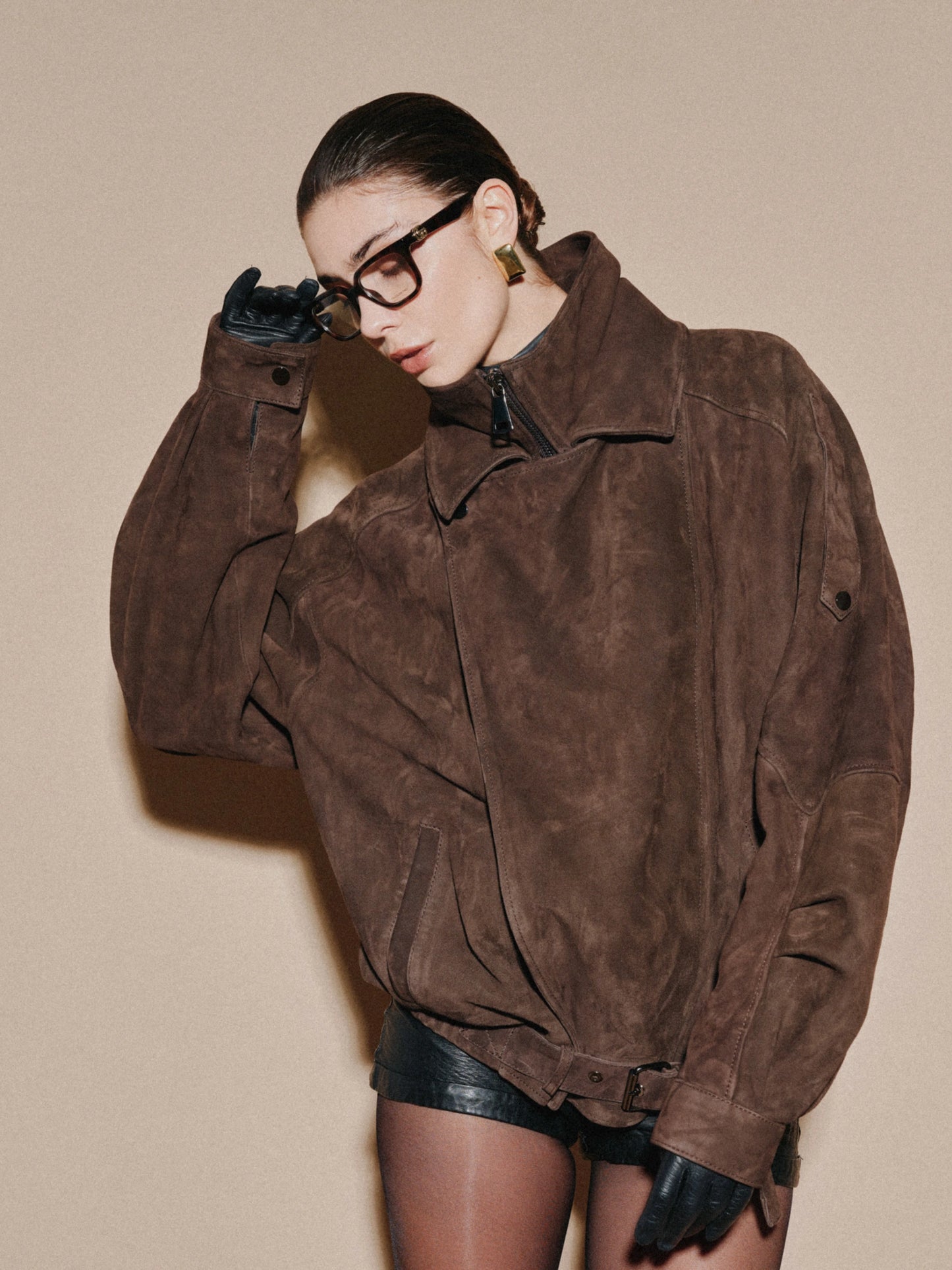 Suede Bomber Jacket