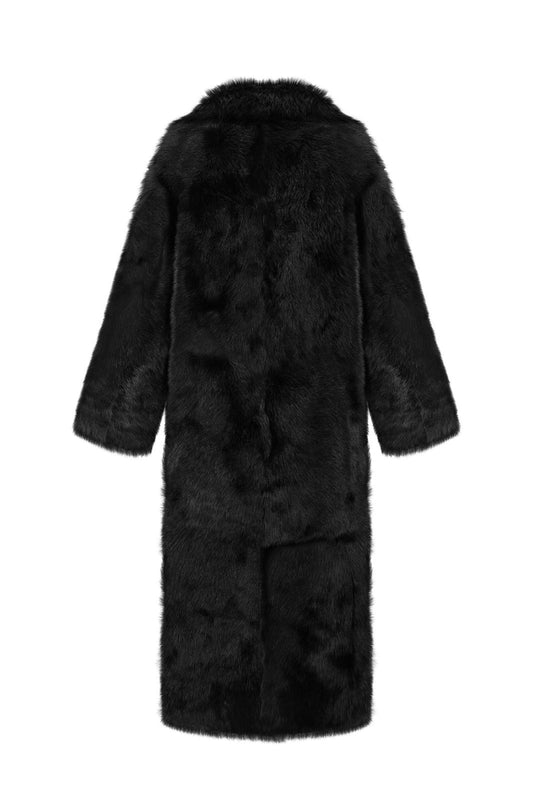 Toscana Shearling Coat in Black
