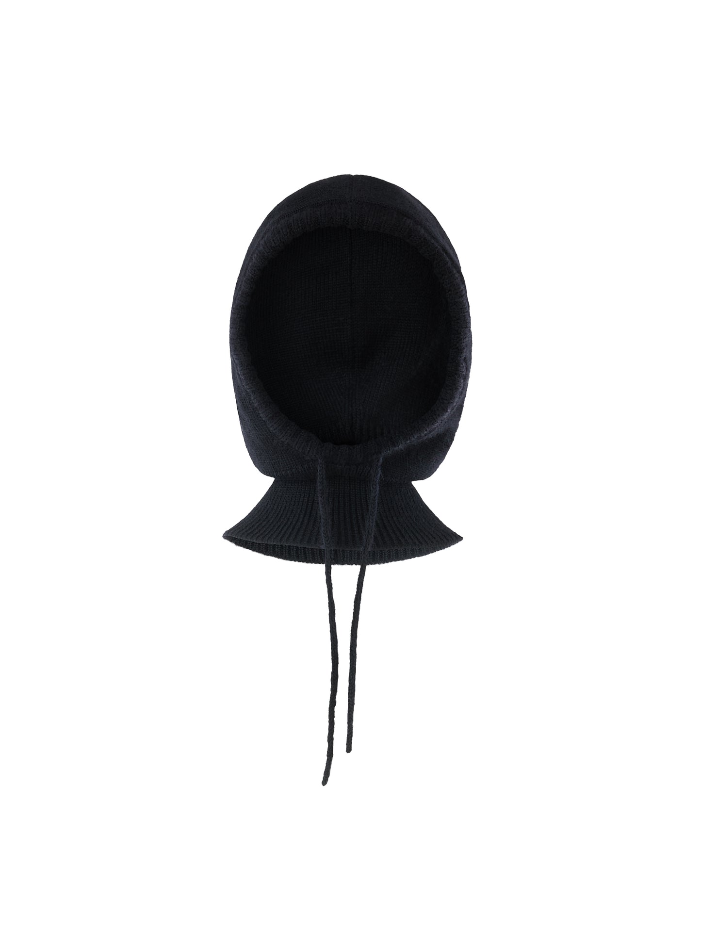 KNITTED WOOL BALACLAVA BLACK