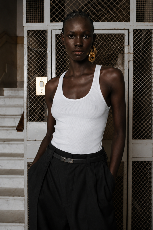 White Essential Tank Top