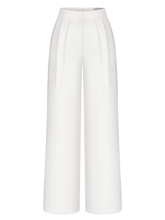 Satin Soft Straight Milk Trousers