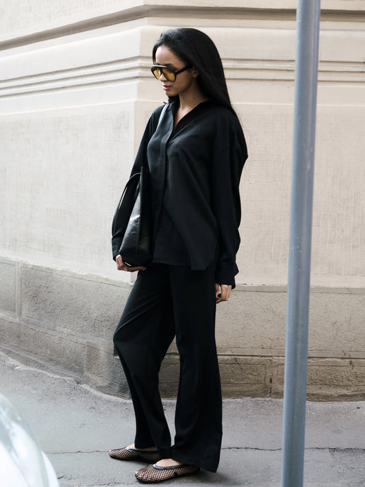 Matte Soft Straight Trousers
