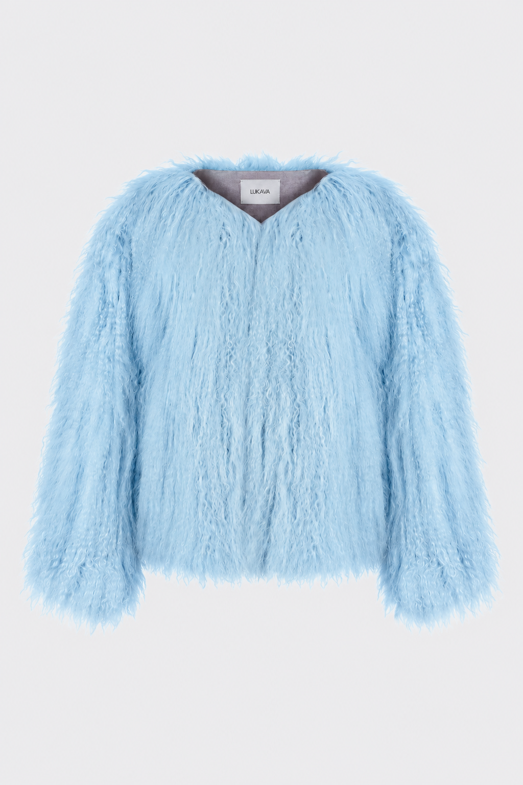 Blue Cloud Llama Fur Jacket