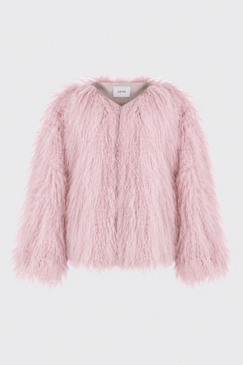 Pink Cloud Llama Fur Jacket