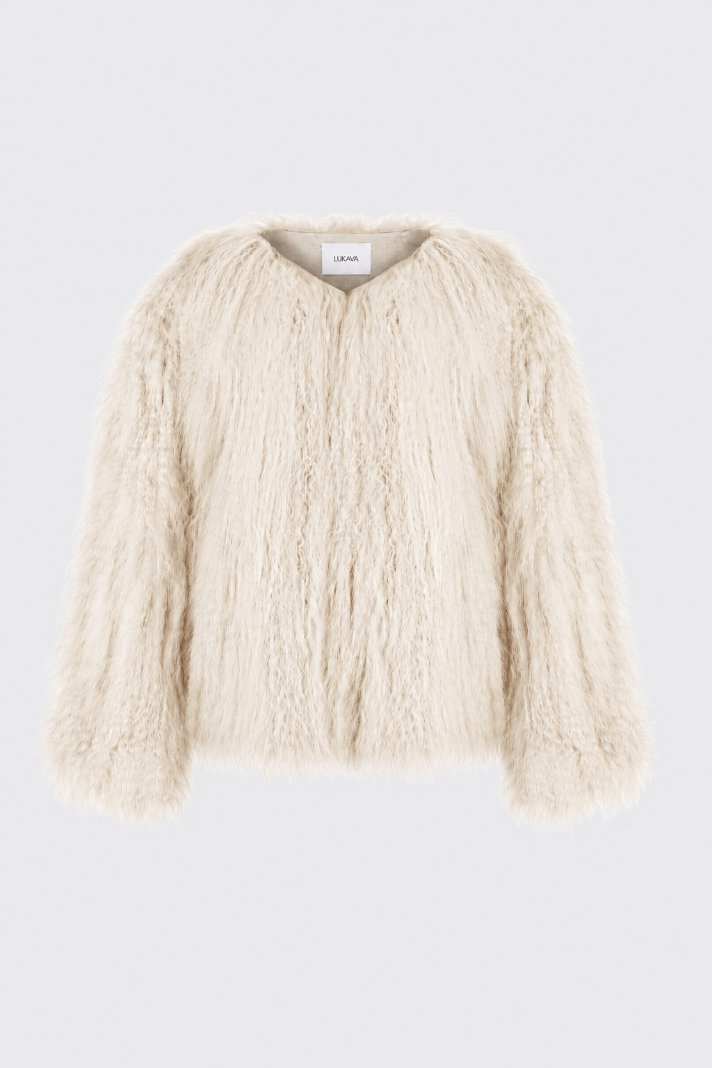 Ivory Cloud Llama Fur Jacket