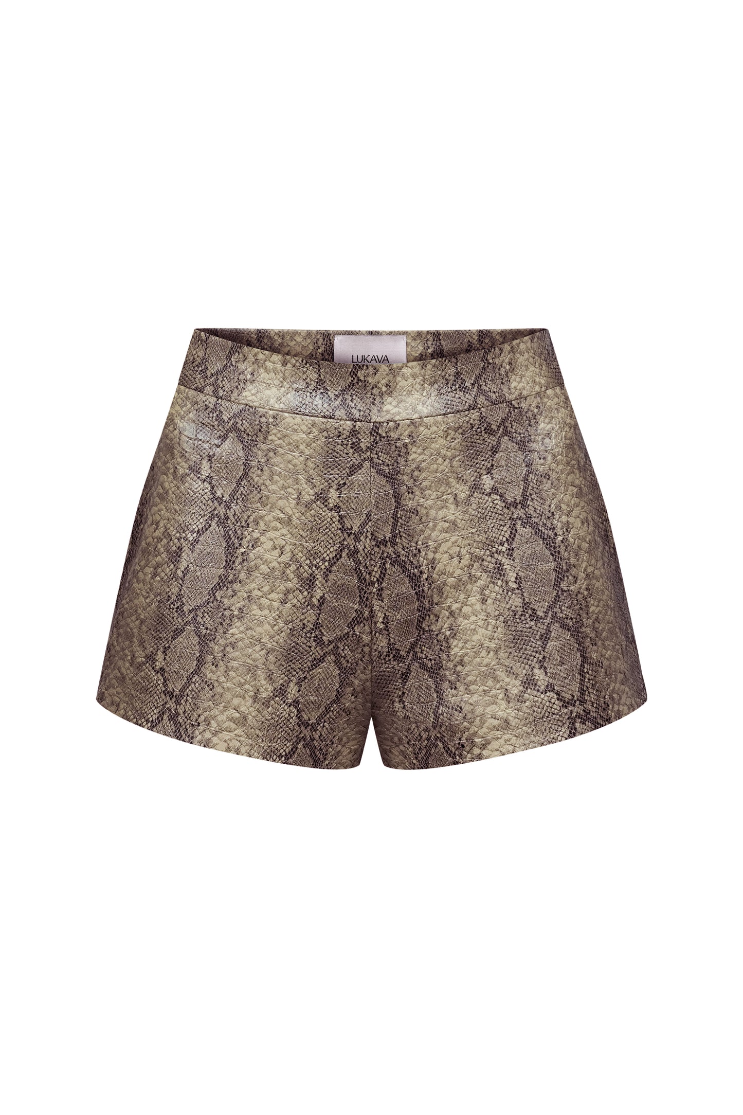 Python Leather Shorts