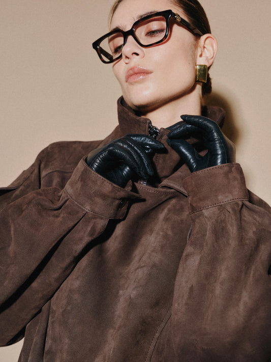 Suede Bomber Jacket