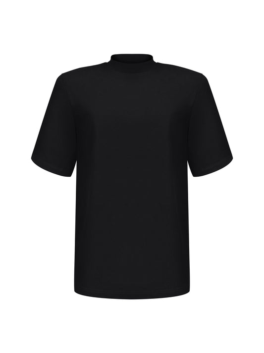 Cotton T-Shirt with Structured Shoulders