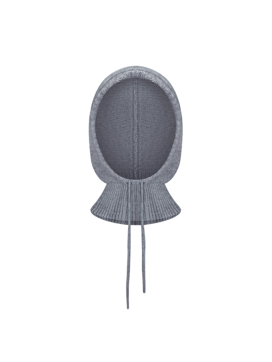 KNITTED WOOL BALACLAVA GRAY