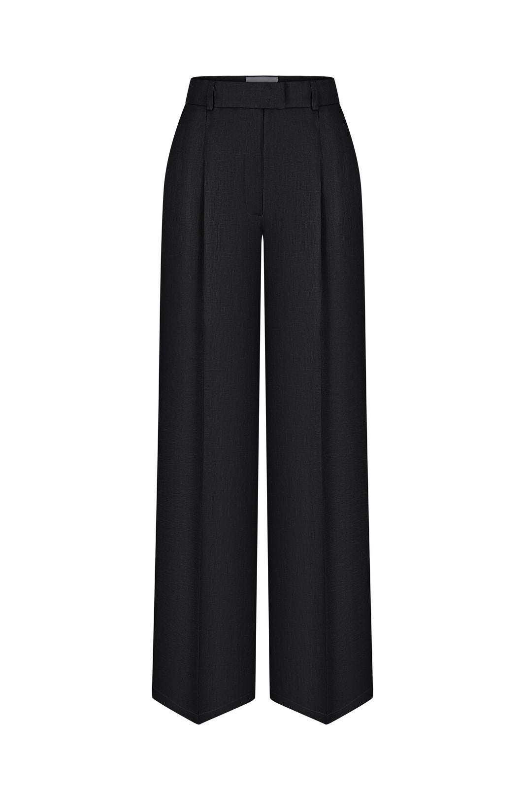 Black Linen Flow Pants