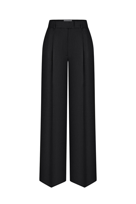 Black Linen Flow Pants