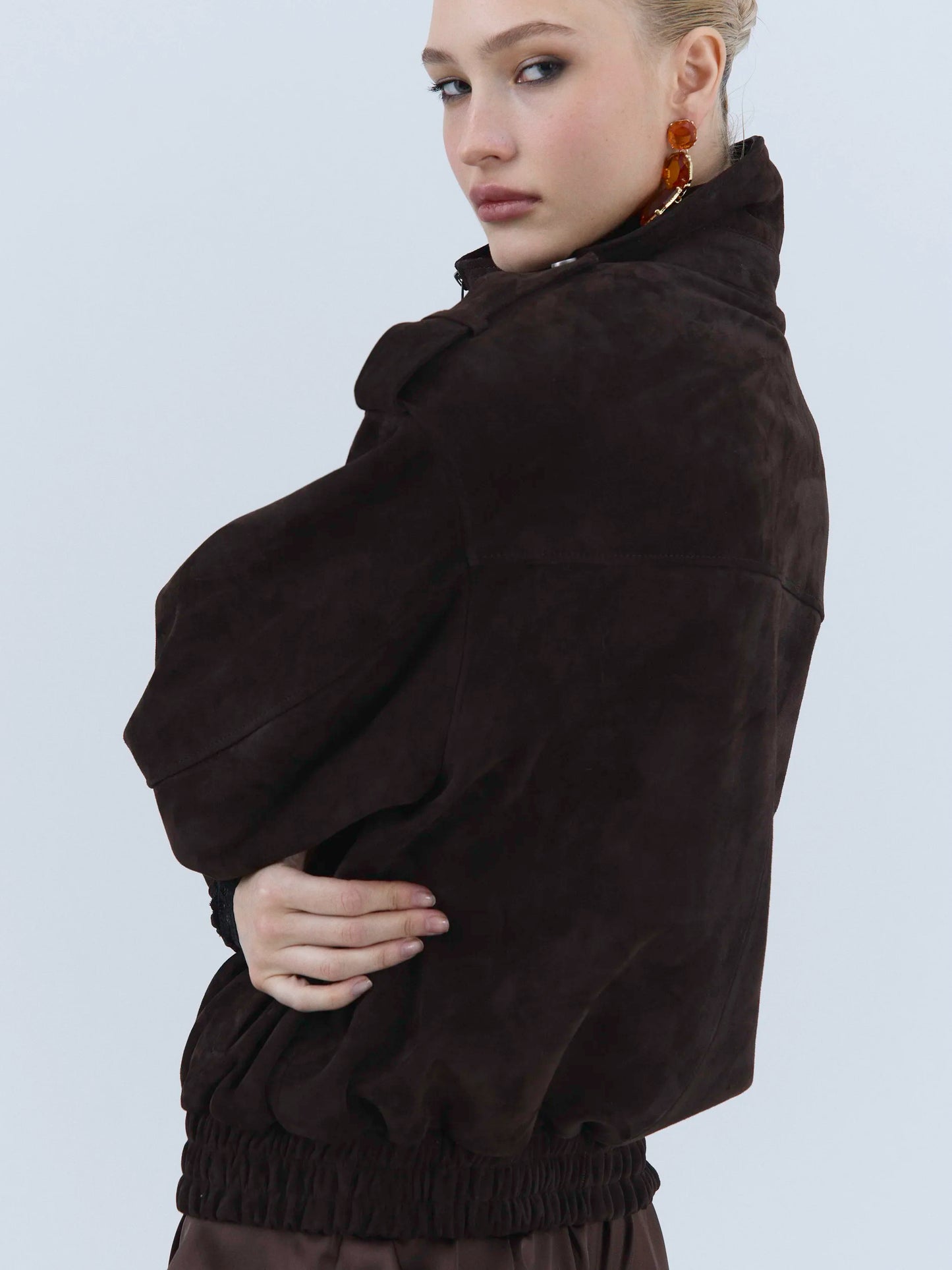 Dark Chocolate Suede Jacket