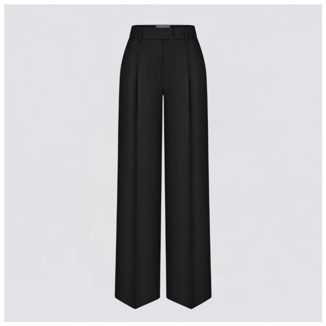 Black Linen Flow Pants