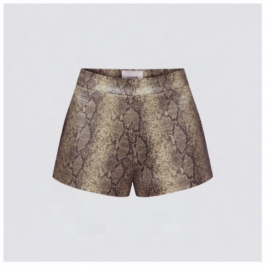 Python Leather Shorts