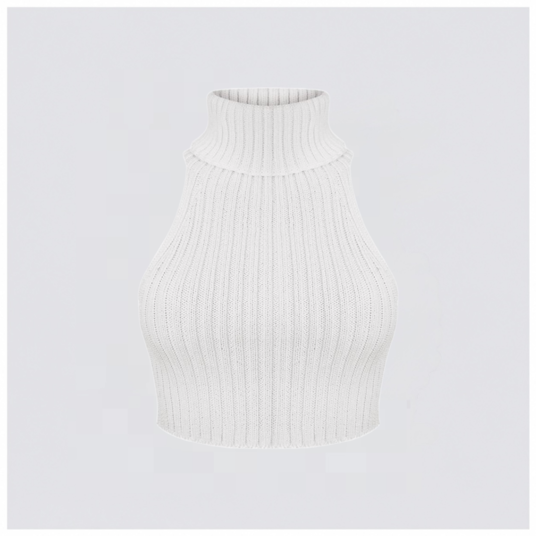 MILK KNIT HALTER TOP