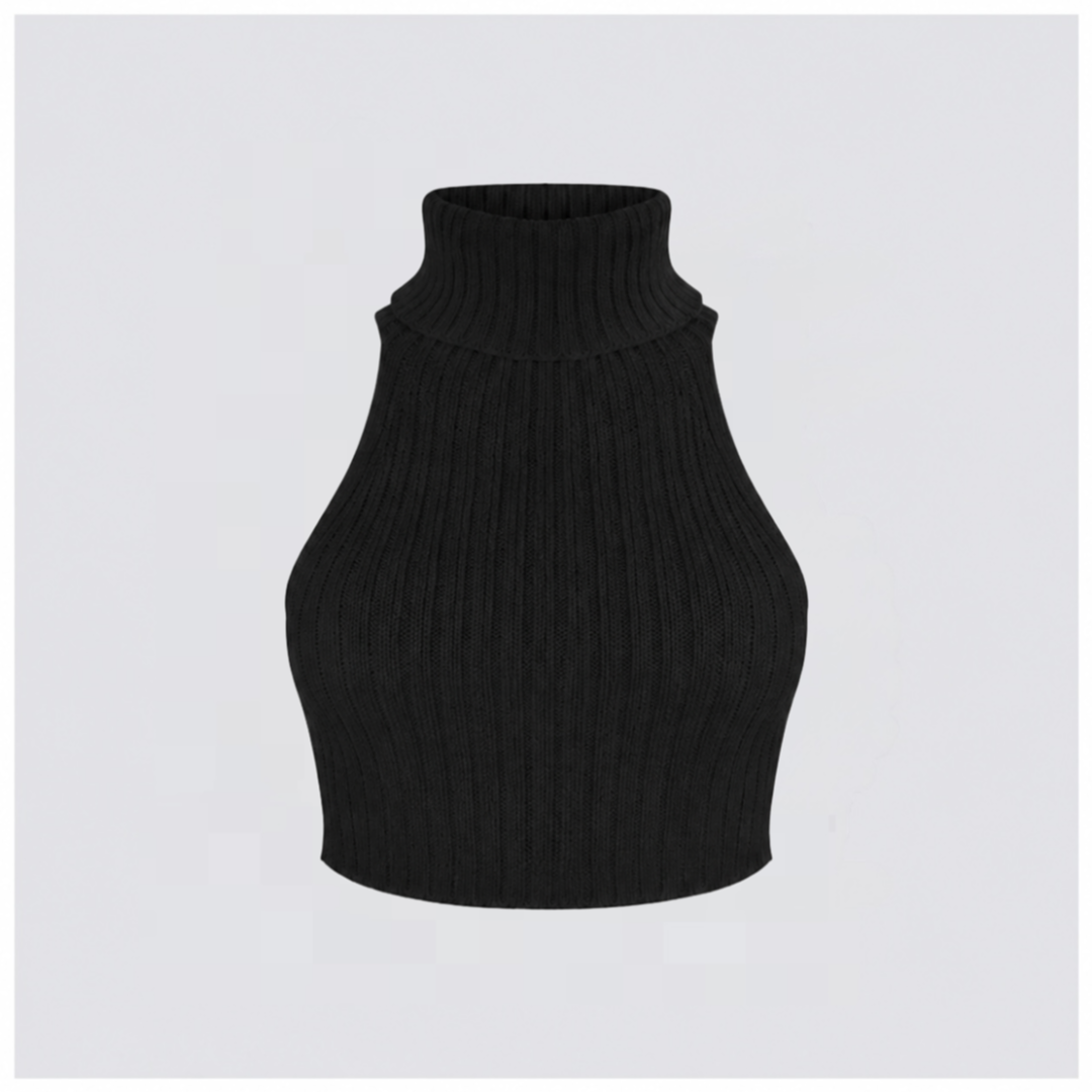 KNIT HALTER TOP