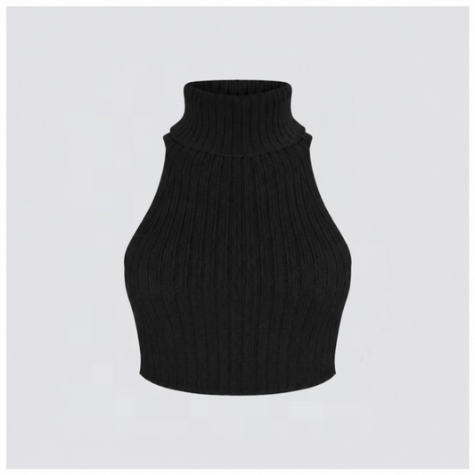 KNIT HALTER TOP