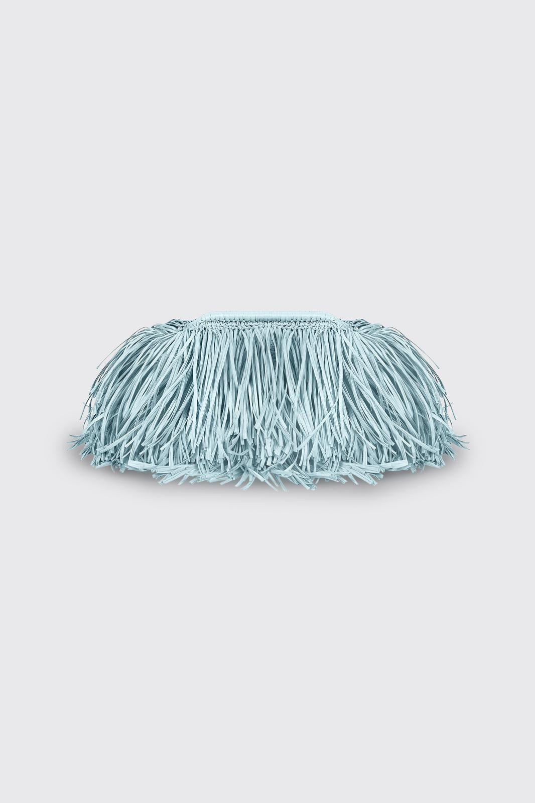 Riviera Raffia Bag Blue