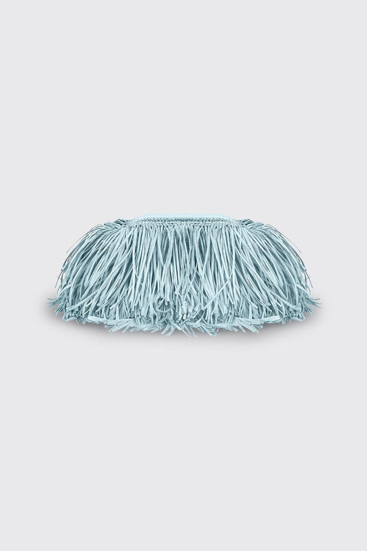 Riviera Raffia Bag Blue