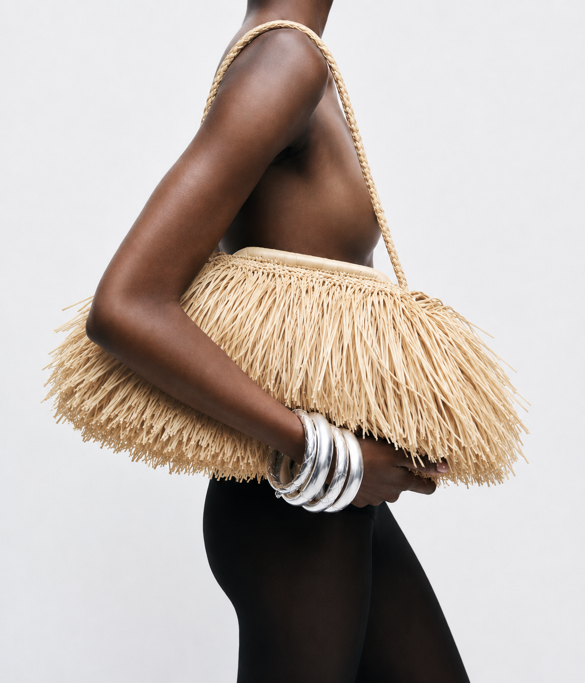 Riviera Raffia Bag Ivory